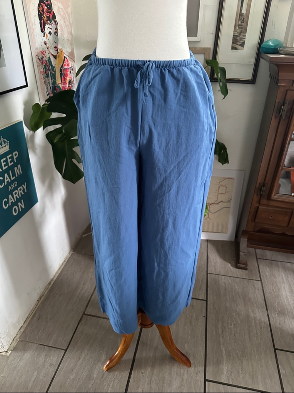 Z Supply Two Piece Top &  wide leg pant cornflower blue Small